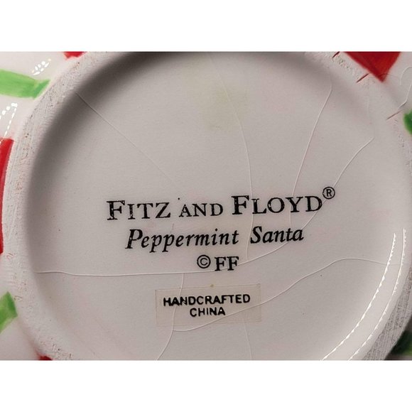 Three Fitz and Floyd Peppermint Santa planters - Picture 4 of 5